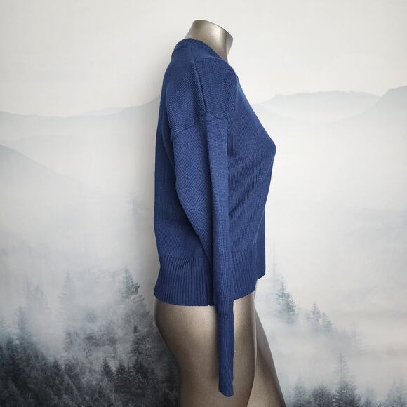 NWT Philosophy Blue Knit Crew Neck Pullover Sweater | Women's Small - Picture 6 of 9